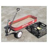 Radio Flyer 90 Wagon, Softballs, Plastic Milk