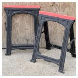 (2) Plastic Folding Sawhorses 350 Lb.