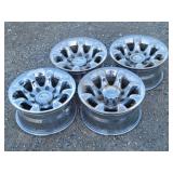 Set of 4 Chrome 17" Rim Wheels, 9" Thick