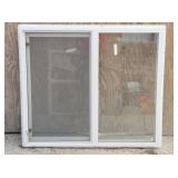 White Vinyl Sliding Window 46"W x 40" H