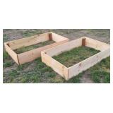 (2) Wood Garden Planter Boxes 36"x61"