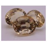 (3) Citrine Oval Gemstones - 2.99 gtw