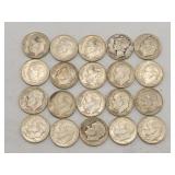 (20) 1935, 1946-1964 90% Silver Dimes