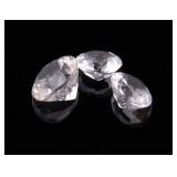 (3) White Spinel Gemstones - .417 gtw