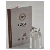 GRA Sterling Moissanite Solitaire Ring - Sz 6