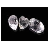 (3) White Sapphire Gemstones - .672 gtw