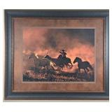 LAST RUN Print by Goodrich, Cowboy Herding Horses