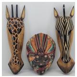 African Mask -Zebra - Giraffe & Indonesian Mask