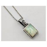 FAS Italy .925 Sterling & Opal* Necklace