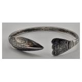 EJ Towle Co Seattle Sterling Raven Bracelet 22.9g