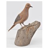 Wooden Mourning Dove Signed Trethewey 1977