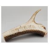 Rare Elk Antler 4 Track  Cribbage Board