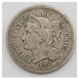 1867 Three Cent Nickel