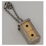 Old Rare Bakelite Caged Crisloid Dice Keychain