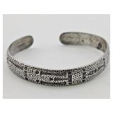 Wohelo Camp Fire Girls Sterling Cuff Bracelet