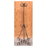 Hand Made Iron Hose Shoe Coat Rack