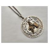 Fleming Sterling Rodeo Barrel Racer Necklace 37gtw