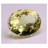 Oro Verde Citrine Oval Gemstone - 4.261 g