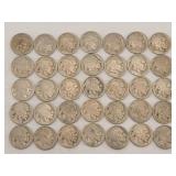 (35) Indian Head Buffalo Nickels - No dates