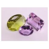 (3) Green & Lavender Spinel Gemstones - 1.052 gtw