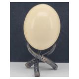 Ostrich Egg on Antelope Horn Stand
