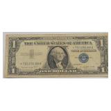 1957 A $1 Silver Certificate Blue Seal