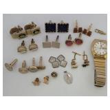 Cuff Links, Tie Tacks, Pins, Elgin Automatic ...