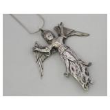 1986 USHS Sterling DeMatteo Angel Necklace