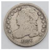 1836 Capped Bust Silver Dime