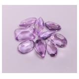 (9) Amethyst Gemstones - .591 gtw