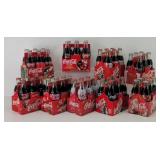 (9) Vintage 6 Pack Coca-Cola Classic Glass Bottles