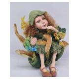 Sitting 8" Fairy Doll with Red Curly Hair