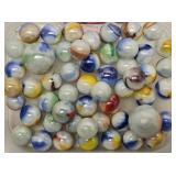 (50) Opalescent Marbles + 2 Shooters