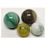 (4) Onionskin Marbles 15mm & 12mm