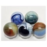 (5) Onionskin Marbles 11mm