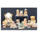 (12) Bear & Bunny Figurines