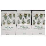 (3 boxes) Dept 56 Village Snowy Evergreens...