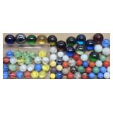 (77 +/-) Variety of Marbles & Shooters