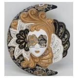 1991 Venice Italy Ceramic Clown Wall Mask