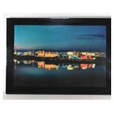 Las Vegas Skyline at Night Enameled Print