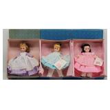 (3) Madame Alexander 10" Dolls: Meg, Amy, Beth MIB