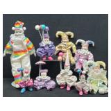 (9) Clown & Jester Dolls