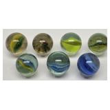 (7) Cat Eye Shooter Marbles 25mm