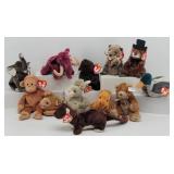 (12) Ty Beanie Babies: Jake, Bongo, Roam,...