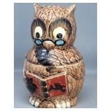 Wise Old Owl Ceramic Cookie Jar
