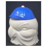 Goebel Parrot Head Cookie Jar with Blue Cap Lid