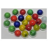 (23) Mini Marbles 13mm: Red, Yellow, Blue, ...