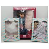 Gotz SARAH 18" Vinyl Doll & (2) Outfits MIB