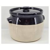 Stoneware Bean Pot Two Tone