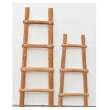 (2) Wood Kiva Ladders Rustic